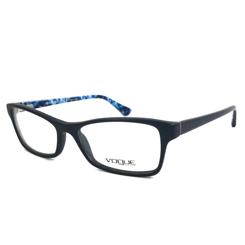 Vogue Eyeglasses Frames VO2886 2225 Matte Blue Rectangle Full Rim 53-16-140